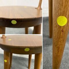 モデルルーム展示品 日進木工 靴べら付きスツール STEPSTEP サイドテーブル ウォールナット 玄関 天然木 飛騨家具 中古 店頭引取歓迎 R9691の画像