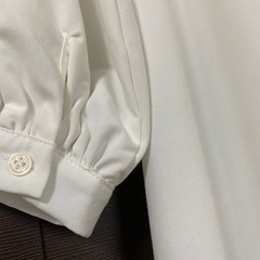 シャツワンピース　長袖　ホワイトの画像