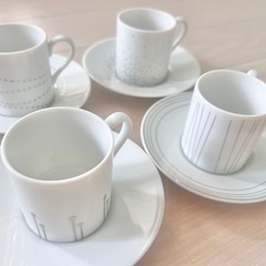 フランフラン エスプレッソカップ デミタスカップ カップ&ソーサー 4客セットの画像