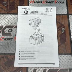 【中古】スナップオン Snap-on CT9038GMW1 コードレスインパクトレンチ バッテリ×1付き【ハンズクラフト佐賀】の画像