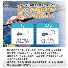 新品未使用 魚釣り 疑似餌 【FiJager（フィエーガー）ワーム】アジ釣り アジング ジグヘッド ケース付きの画像
