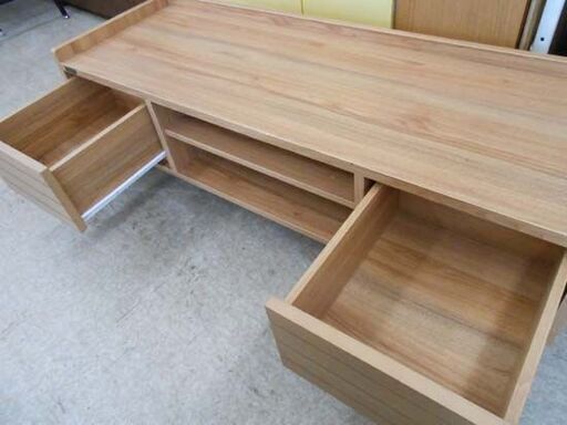 テレビボード 120×40×37.5cm ナチュラル 木製 北欧デザイン 引き出し収納付き テレビ台 TV台 TVボード 札幌 西野店