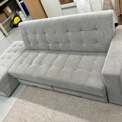 ソファベッド(3人掛け)オットマン付きの画像