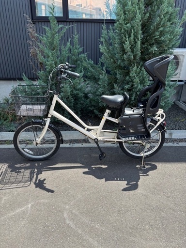 美品✳︎葛飾区引き取り子供乗せBAA200-O 20インチ 変速なし Cream Cargo（クリーム カーゴ）BAA200-O 小径子供乗せ 20インチ