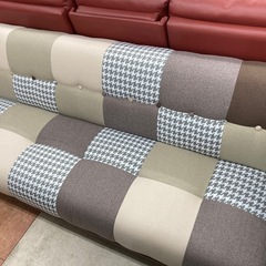 🛋️大川家具🛋️ソファベッド🛋️パッチワークデザイン🛋️未使用品...