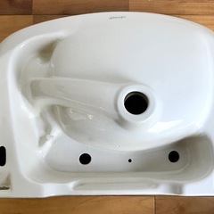【金物屋引上品】 HOKUYO 北陸窯業 手洗い器 トイレまた洗面所用に 幅550×奥行410×高さ220mm(約) 高知市内保管の画像