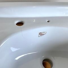 【金物屋引上品】 HOKUYO 北陸窯業 手洗い器 トイレまた洗面所用に 幅550×奥行410×高さ220mm(約) 高知市内保管の画像