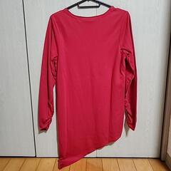 Doublefocus オーナメントグレイブ M レッド 変形Tシャツの画像