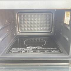 《決まりました》JT595 YAMAZEN オーブンレンジ YRP-F180V 2021年製 フラットテーブル 18L ヘルツフリー 角皿欠品 通電動作確認済み 山善 中古現状品現地引き取りのみの画像