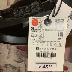 最終価格　50％OFF  ZARA 新品　タグ付きエナメル厚底ローファー🥿の画像