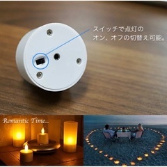 充電式ティーライト 12個組 (披露宴 テーブルナンバー)の画像