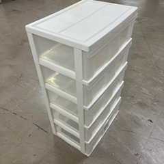 【売約済】DCM ワイドチェスト5段 サイズ幅54×奥行39×高さ98.2cm 多少の使用キズ汚れありの画像