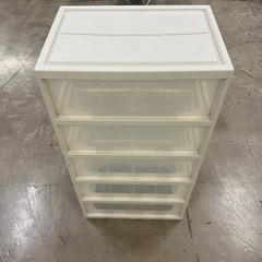 【売約済】DCM ワイドチェスト5段 サイズ幅54×奥行39×高さ98.2cm 多少の使用キズ汚れありの画像