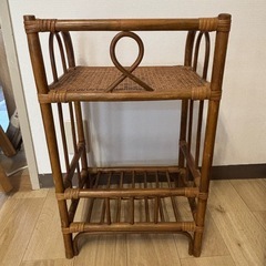 ラタン 棚 ラックの画像