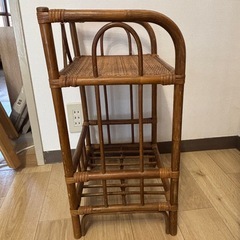 ラタン 棚 ラックの画像