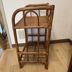 ラタン 棚 ラックの画像