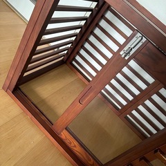 ウッド調ドッグケージの画像