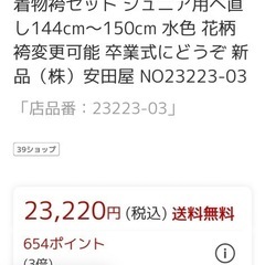 袴セット　小学生卒業式　144〜150センチの画像