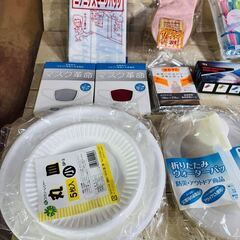 災害用具 セット 携帯ライト 食事用具 衛生道具 自作の画像