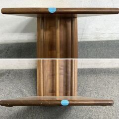 モデルルーム展示品 日進木工 アクセント 2ウェイサイドテーブル ウォールナット シンプル リビング 飛騨家具 中古 店頭引取歓迎 R9692の画像