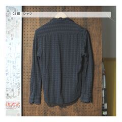 03　紺　シャツ 長袖 ZARAMANの画像