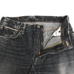 美品/日本製★EDWIN【エドウィン】505/ブラックデニムパンツ【W30 L33/メンズ/股下78cm/黒/black】鹿革ラベル/ジーパン/ズボン/ボトムス/Trouser◆BJ022-bの画像
