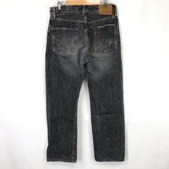 美品/日本製★EDWIN【エドウィン】505/ブラックデニムパンツ【W30 L33/メンズ/股下78cm/黒/black】鹿革ラベル/ジーパン/ズボン/ボトムス/Trouser◆BJ022-bの画像