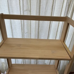天然木折りたたみラック　の画像