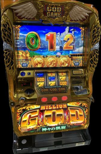 ★来店限定★　パチスロ実機　ユニバーサル　ミリオンゴッド　神々の凱旋　不要機搭載　設定キー・ドアキーあり