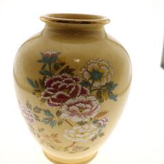 美品】花瓶喜仙花模様陶器飾り壺和風骨董品箱付き (リサイクル