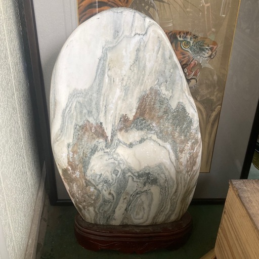 風景 石 置き物 昭和レトロ　縁起物