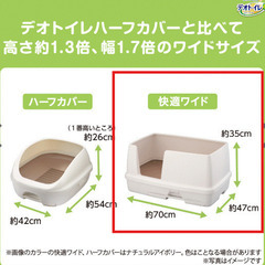 デオトイレ快適ワイド本体　緑茶消臭サンド1袋付の画像