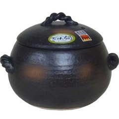 三鈴陶器 土鍋 炊飯鍋 ご飯土鍋 5合炊き 万古焼 ごはん鍋 黒