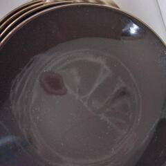 黒皿(金フチ)　小皿5枚の画像
