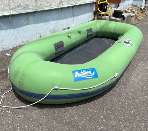 札幌市内配送可 組立確認済 Achilles アキレス インフレータブルボート ゴムボート EC4-642 4人乗り ウッドフロア