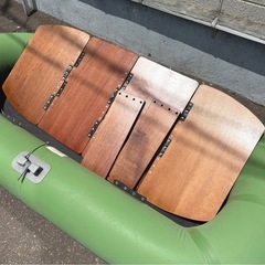 札幌市内配送可 組立確認済 Achilles アキレス インフレータブルボート ゴムボート EC4-642 4人乗り ウッドフロアの画像