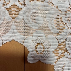 未使用？カフェカーテン155×47cmの画像