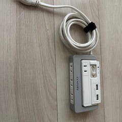 4口タップ+USB×2 　