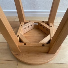 天然木アルダー材　スツール  ベルメゾン の画像