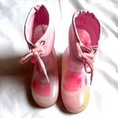 a.v.v bout de chou ピンク　リボン付き 長靴17cmの画像