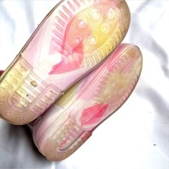 a.v.v bout de chou ピンク　リボン付き 長靴17cmの画像