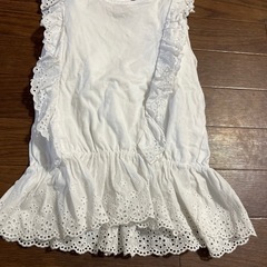 Rora フリル付きホワイトチュニック