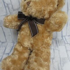 （M-490）くま ベアー ぬいぐるみ  おもちゃブラウン  中古 の画像