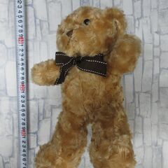 （M-490）くま ベアー ぬいぐるみ  おもちゃブラウン  中古 の画像