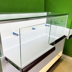 時計店より (美品！)　光沢ホワイトウッドのショーケース　SEIKO電飾　LEDライト内臓 ■O-440の画像
