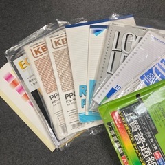 レポート用紙、コピー用紙　ルーズリーフ等セット　開封品　処分品の画像
