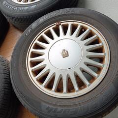クラウン純正アルミ 15インチ 夏タイヤ 205/65R15  エスティマ トヨタ カムリ 中古４本 トヨタ純正の画像