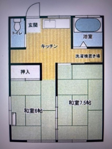 🉐敷金礼金0円🉐JR矢吹駅から徒歩9分！2DK (YUKI) 矢吹のアパートの