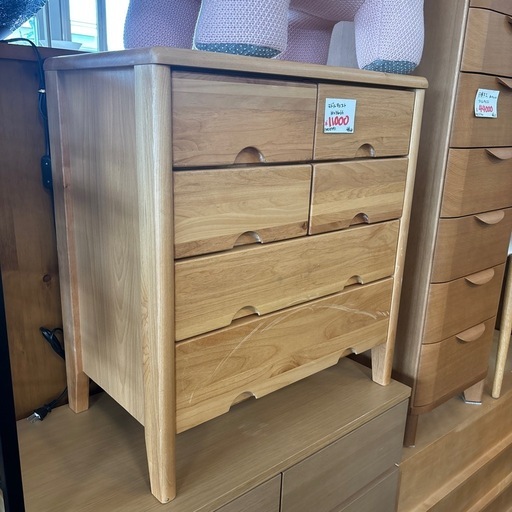 【値下げしました】 ミドルチェスト チェスト シンプル 衣類収納 収納 ナチュラル