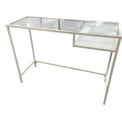 IKEA イケア ラップトップテーブル ガラステーブル パソコンデスク